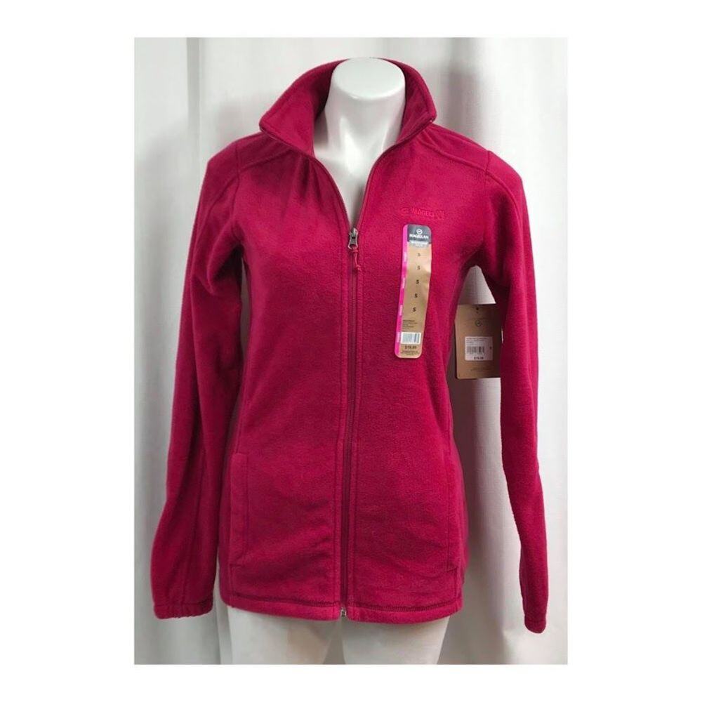 Magellan Outdoors MountainGear Jacket Pink Fuchsia Zip Up Front Pockets